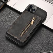 iPhone 14 odinis telefono dėklas su kortelės lizdu ir atverčiamu dangteliu XR Max juoda