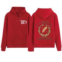 Taylor Swift Taylor Swift Ttpd Album Sports Hoodie S raudona