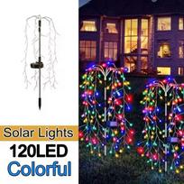 200LED Saulės Vejos Lempa 8 Režimai Saulės Fejerverkų Lemputės Vandeniui Atspari Lauko Sodo Dekoratyvinė Lempa 120LED Terasa Girlianda 1PC-120LED-Multicolor