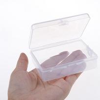 9Cm*6.5Cm*3Cm Skaidri plastikinė laikymo dėžutė Skaidri kvadratinė daugiafunkcė white