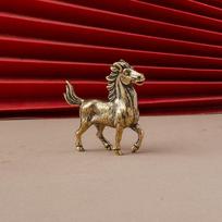 1 vnt. Feng Shui ornamentas Antikvarinis žalvaris Solidus Ilgauodegio arkliuko figūrėlės Vario Zodiako gyvūnas Mini stalo dekoracija Rankdarbiai brown