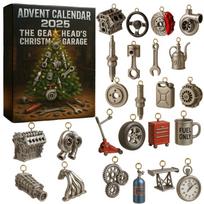 Advent Calendar: Christmas Garage For Car Fans, 24 Day Car Parts And Tools, And Holiday Gifts For Car Lovers One Size