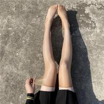 Transparent Oil Shiny Thigh High Socks Women Stockings Stockings Ultra-thin Nightclub Thigh High Stockings Knees High Socks One Size kava
