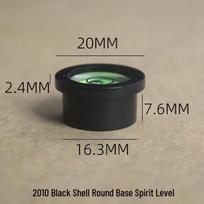 Round Spirit Level with Black Base and Green Bubble