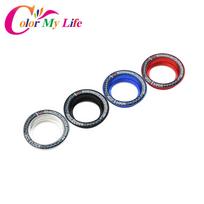 Car Ignition Key Switch Ring Cover Hole Circle Stickers for Ford Focus 2 3 MK2 MK3 Everest Accessories mėlyna
