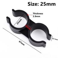 6 vnt. Universalus 20/25 mm PVC vamzdžio spaustuvas Dvigubo U tipo Žemės ūkio drėkinimo vamzdžio spaustuvas Sodo įrankis Vandens vamzdžio atrama black