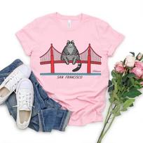 Project Hail Mary Shirt Ryan Gosling B Kliban Cat San Francisco Bridge Graphic Tee Sci Fi Novel Fan Shirt Jazz Hands Funny Tops S