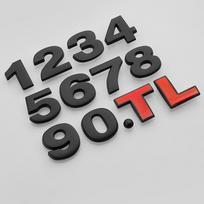 AAYK1 Automobilio Metalinis Darbinio Tūrio Standartinis Lipdukas 1.0 1.2 1.4 1.5 1.6 1.8 2.0 2.2 2.4 2.5 2.8 3.0 T L Bagazines Ženklelis Emblema Lipdukas Priedai 2.0T juoda