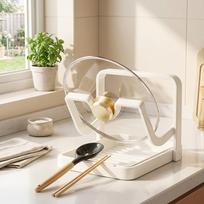 Pan Lid Organizer Utensil Rest Rack Lid and Spoon Rest Shelf 18cmx14cmx12.5cm