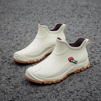Winter Fur Rain Boots Men Fashionable Non Slip Waterproof Rubber Shoes Fishing Work Car Wash Resistant Water Boots 44 balta