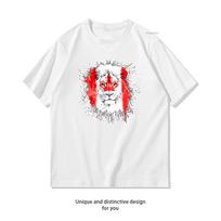 Canada Lion happy canada day Tshirt Woman Man Summer Cotton Graphic T Shirts Adult Streetwear Camisetas Tops Tee S