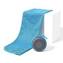 30×80cm Cooling Towel Neck Wraps In Storage Box Chilly Pads Quick Dry Portable Breathable Scarf For Swimming Beach Accessories dangaus mėlyna spalva