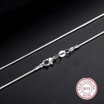 925 Sidabro 1 mm Gyvatės Karoliai Grandinėlė 16-30 colių Aukštos Kokybės Moterims Vyrams Madingi Vestuvių Sužadėtuvių Papuošalai 40cm
