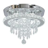 German Warehouse 24W Waterdrop Raindrop Led Ceiling Light Circle Hanging Ceiling Lamp Crystal Brightness Dimming Remote Control 24W D30*H22cm LED 1 Bulb Yes