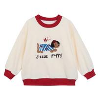 LUSON Baby Girl's Color-Block Long Sleeve Sweatshirt 120 kreminė