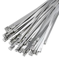 100 Pes 4.6/7.9mm 304 Stainless Steel Metal Cable Ties Multifunctional Self-Locking Cable Ties Zip Exhaust Wrap Coated Locking (as the picture,100mm (3.93inch))