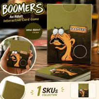 Boomers Adult Interactive Card Game Featuring Humorous Fish Characters Designed for Social Gatherings and Entertainment Activities One Size geltona