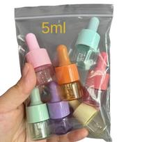 7Pcs/Set Mini Dropper Bottles 5/10ml Glass Essential Oil Bottle With Glass Pipette Refill Perfume Container Vials For Cosmetic