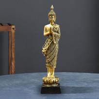Budos statulos papuošalas darbalaukyje, Yoga Zen dekoras, dervos dvasinės meditacijos dekoras Style D brown