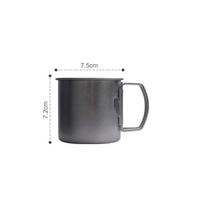 Outdoor Camping Mug Camping Cookware Travel 260ml Water Cup Stainless Steel Nature Hike Folding Cup