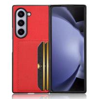 For Samusng Galaxy Z Fold 6 Case Insert Card Soft Leather Scratch-resistant Phone Case For Galaxy Z Fold 5 4 3 5G Fold Cover For Z Fold 5