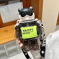 850 ml sportinis vandens butelis su šiaudeliais, didelės talpos plastikinis vandens puodelis kelionėms, nešiojamasis kuprinis virdulys vaikams puodelis be BPA 850ml