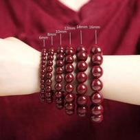 Moterų vieno kilpos dirbtinio cinabro apyrankė, violetinės auksinio smėlio dizainas, Benming metų leidimas 6mm Plain Ring [29 Beads]