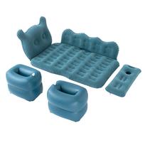 PVC Flocking Air Inflatable Bed Sleeping Rest Mattress Soft Cushion 150kg Load for Car SUV Traveling juoda