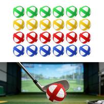 24 vnt. Mini lipnūs golfo kamuoliukai, Pakeičia universalius interaktyvius kabliukų ir kilpų tipo mažus sportinius kamuoliukus, skirtus blue