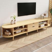 TV Stand - MUVOE - Oval - 2 Drawers - Wood Grain MDF - Capacity 30KG