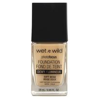 Wet N Wild, Photo Focus Foundation, Dewy, Soft Beige, 28Ml (0.95Fl Oz)