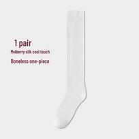 Men's Summer Silk Stockings: Anti-odor, Sweat-absorbing Long Calf Socks One Size black