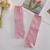 Dvigubos pirštų kojinės iki pusės blauzdos - Vienspalvės medvilninės, pralaidžios orui ir sugeriančios prakaitą pavasariui ir rudeniui One Size for Women [36-40] violetinė