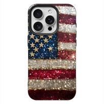 sakura Glitter Flag Phone Case For Samsung A05S A06 07 15 16 34 35 53 54 55 S23 24 25 Ultra S24 FE A17 26 36 56 Leather Cover Samsung A07