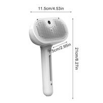 Pet Hair Remover Spray Grooming Comb Cats Dogs Floating Hair Removal Steam Cleaning Brush Dematting Water Mist Humidifier Comb balta