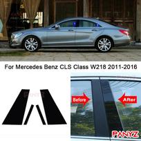 Automobilio PC Medžiagos Stulpelio Dangtelis Durų Apdaila Langų Molding Lipdukai Plokštelės Aksesuarai Dekoracija Skirta Benz CLS Klasės W218 2011-2016 juoda