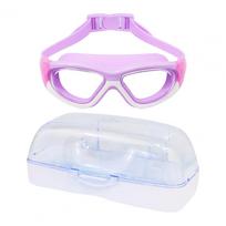 Ergonomic Design Swimming Goggles For Children Ear Plugs Included Purple