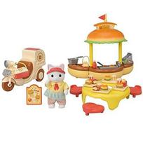 Sylvanian Families Hamburgerių vežimėlis Epoch Calico Critters MI-91 Lėlių namelis JP