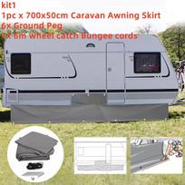1set 700X 50cm Deep With 150x50cm Wheel Arch Covers Set For Outdoor Motorhome Draft Campervan Caravan Awning Draught Skirt