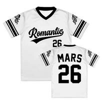 ROMANTINĖ KELIONĖ 2026 Džersis BRUNO MARS Spausdinimas Futbolo Marškinėliai V formos iškirptė Trumpomis Rankovėmis Vasariniai Marškinėliai Laisvalaikio Unisex Marškinėliai XXS