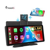 Podofo 8.1'' Portable Wireless Carplay Screen Android Auto Airplay Car Radio Stereo 2.5K Video Dash Cam Front Adjustable Camera 8.1'' no no