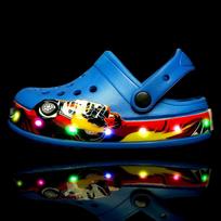 LED šviečiantys vaikiški sandalai Mergaitėms Berniukams Vandeniui atsparūs Paplūdimio Baseino Batai Kvėpuojantys Neslystantys Animacinių filmų Dizainas Size 24 - Insole length 14 cm blue