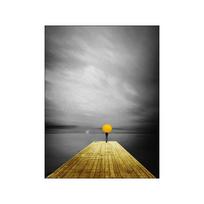 Juodai baltas peizažo plakatas Šiaurės šalių drobės tapyba namuose geltono stiliaus dekoras paveikslėlis Sienų menas Plakatas ir spaudinys svetainei 21cm×30cm NoFrame gray