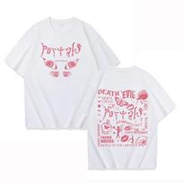 Anime marškinėliai Vintažiniai Melanie Martinez marškinėliai Gatvės stiliaus marškiniai Unisex Moteriški vyriški hiphopo topai Geriausias aksesuaras muzikos gerbėjams XS balta