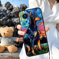 Dachshund Doberman Dog Phone Case For Honor 90 Lite 50 70 Magic 5 6 Pro X6 X7 X8 X9 X6a X7a X8a X9a X9b X8b Cover Honor X9b blue