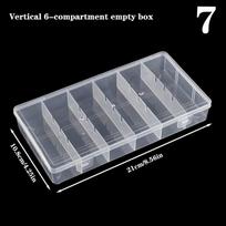 Nail Storage Box For Polishing File Buffer Container Rectangle Plastic Makeup Tools Nail Drawing Pen Brush Case Storage Box