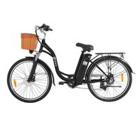 DYU C6 City Daugiafunkcis Elektrinis Dviratis Suaugusiems 36V12.5AH Baterija 350W Variklis Elektrinis Dviratis 26 Colių Bekelės Padangos Miesto Važinėjimui e-Dviratis juoda