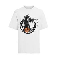 Vyriški ekologiškos medvilnės Dragon Ball Son Goku Saiyan anime GYM jėgos marškinėliai 4XL