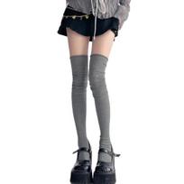 Slouch Thigh High Over-the-knee Scrunch Socks Long Socks Women Stretchy Over Knee Stockings for Boots pilka