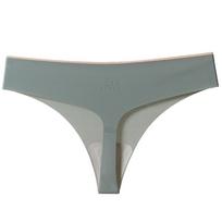 Female Spring and Summer Sexy Ice Silk Speed Dry Trackless Yoga Thong Underwear M žalia
